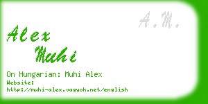 alex muhi business card